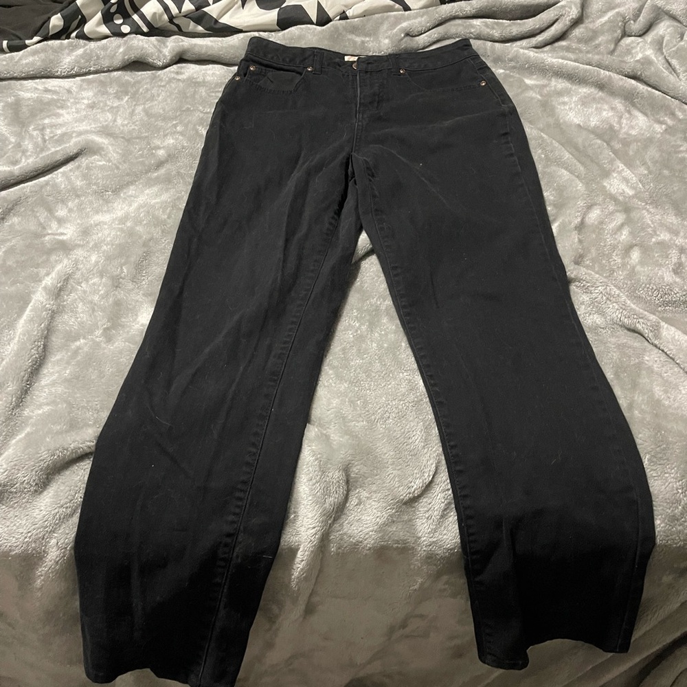 Classic Black Straight Leg Jeans